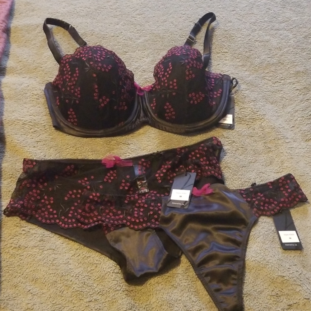 NWT, Montelle Intimates Bra & Panty Set, 38D/M
